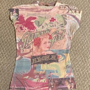 Jansport Multicolor Pin-Up Girl T-shirt
